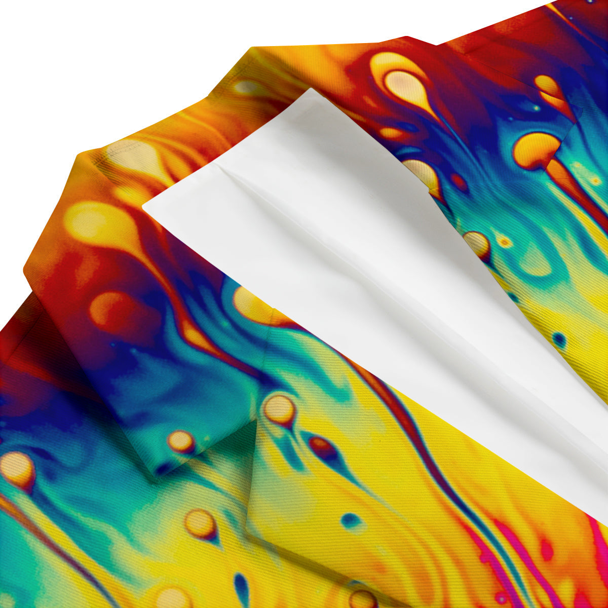 Abstract Psychedelic Rainbow Acid Print Men's Blazer-grizzshop