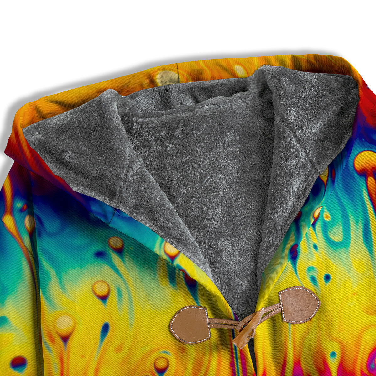 Abstract Psychedelic Rainbow Acid Print Men's Windbreaker Jacket-grizzshop