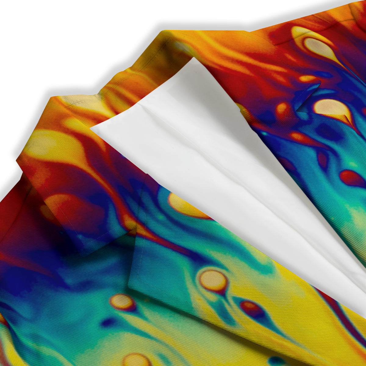 Abstract Psychedelic Rainbow Acid Print Women's Blazer-grizzshop