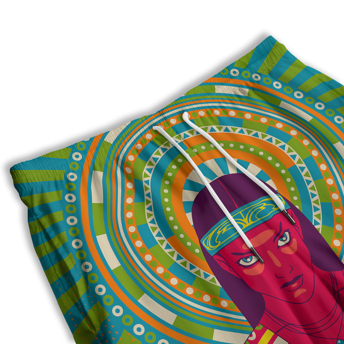 Abstract Psychedelic Women Print Men's Athletic Shorts