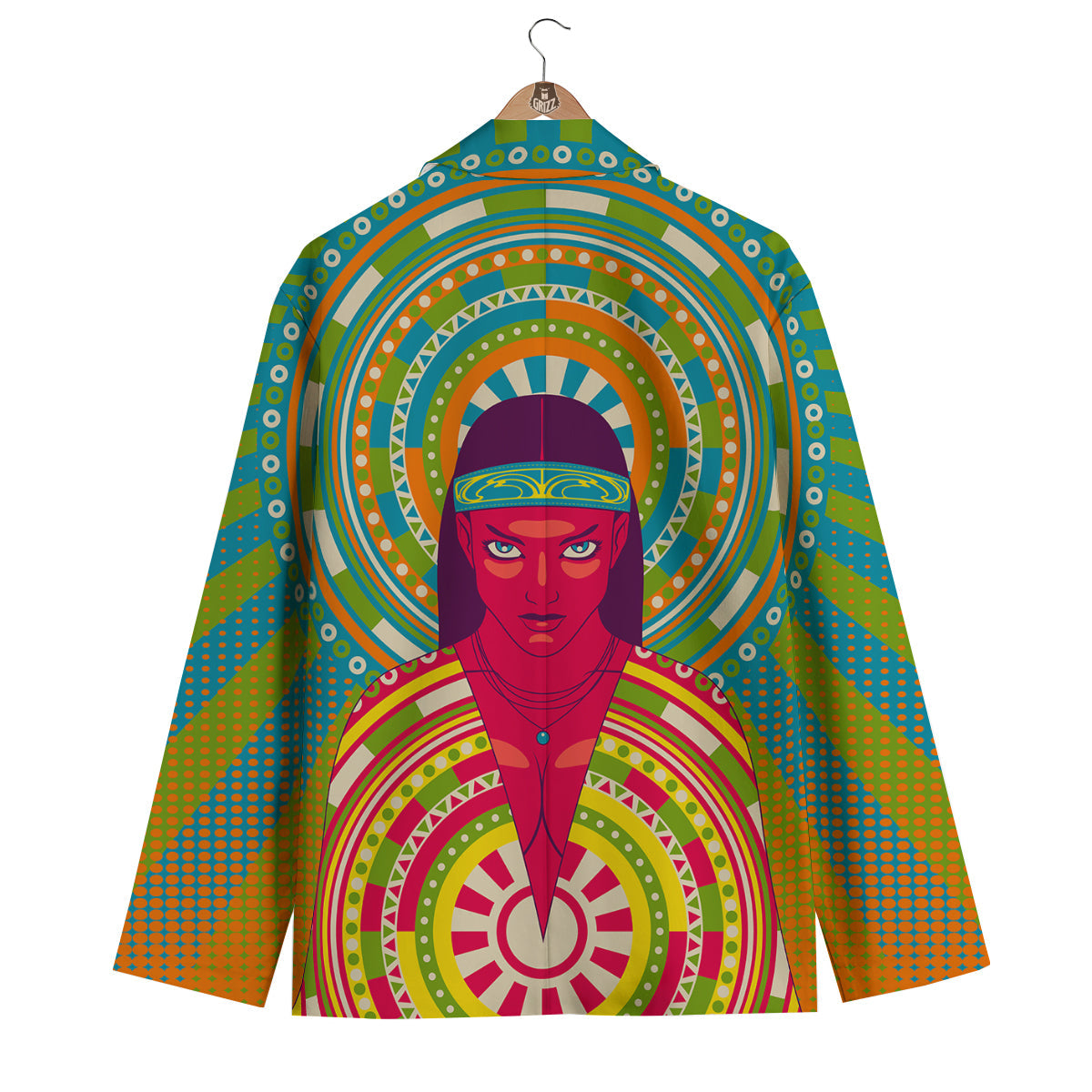 Abstract Psychedelic Women Print Men's Blazer-grizzshop