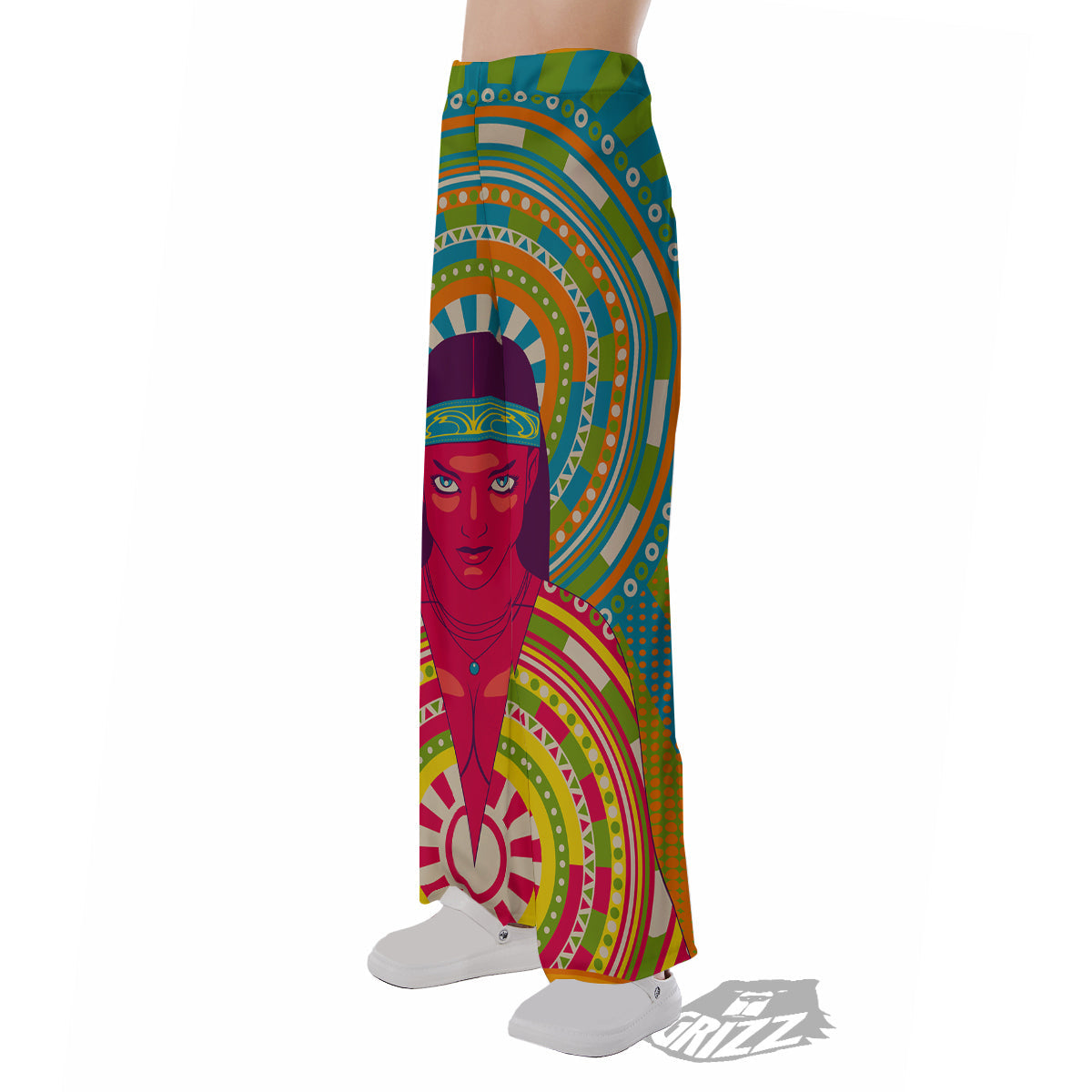 Abstract Psychedelic Women Print Pajama Pants-grizzshop