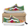 Abstract Psychedelic Women Print Skate Shoes-grizzshop