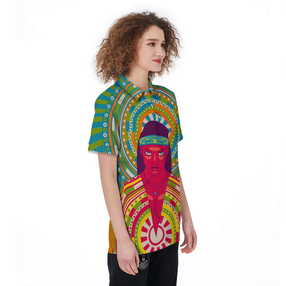 Abstract Psychedelic Women Print Women's Golf Shirts-grizzshop