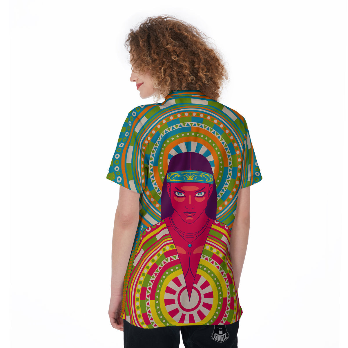 Abstract Psychedelic Women Print Women's Golf Shirts-grizzshop