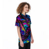 Abstract Psychedelic Women's Golf Shirts-grizzshop