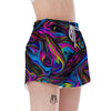 Abstract Psychedelic Women's Shorts-grizzshop