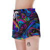 Abstract Psychedelic Women's Shorts-grizzshop