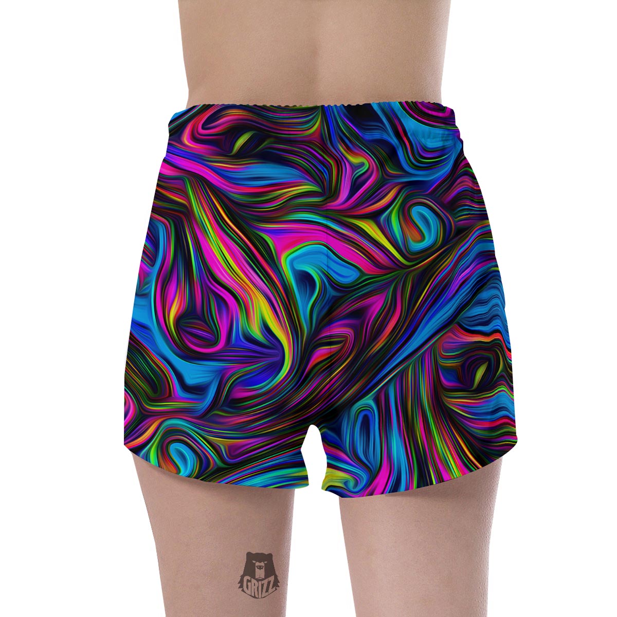 Abstract Psychedelic Women's Shorts-grizzshop