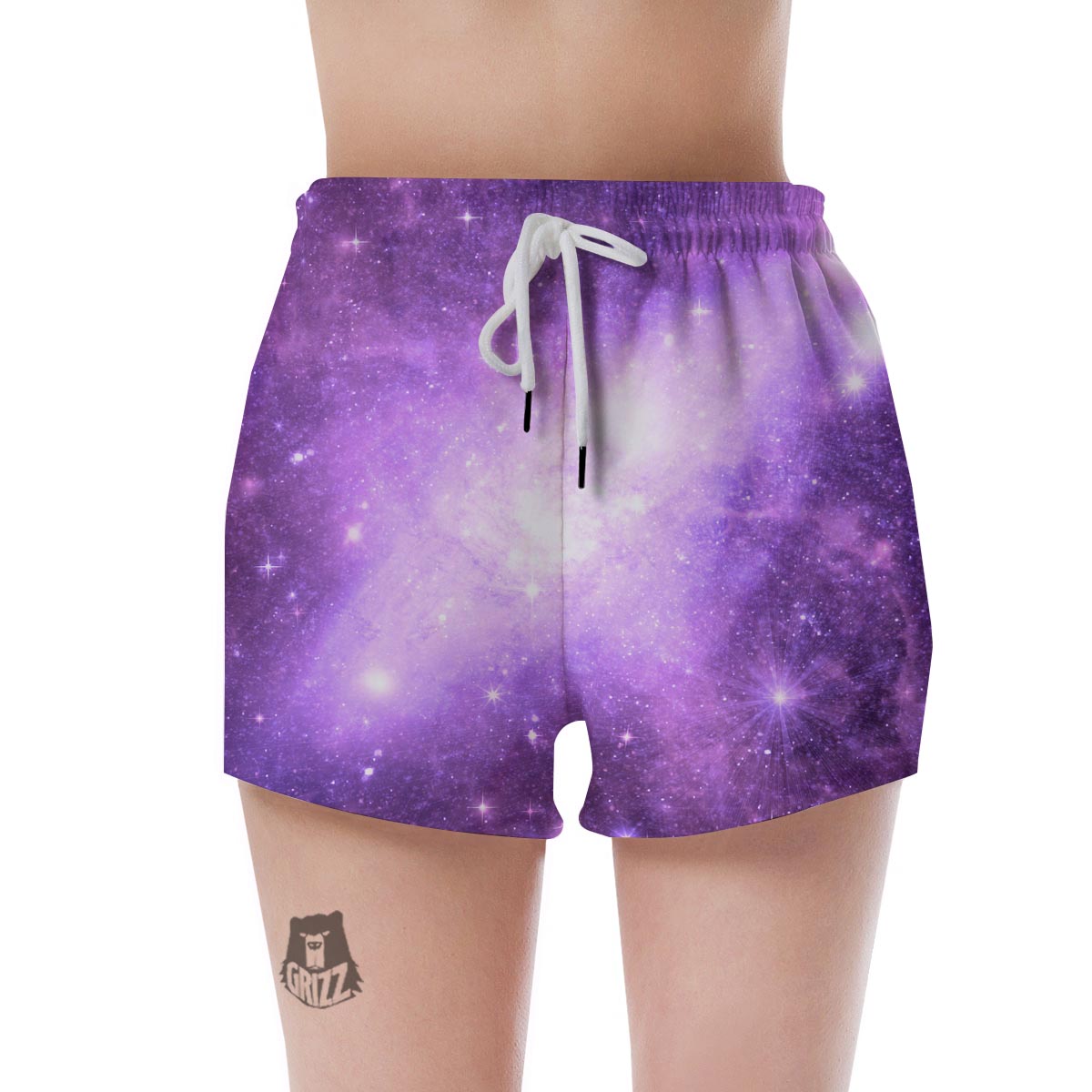 Abstract Purple Galaxy Space Women's Shorts-grizzshop