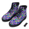 Abstract Purple Graffiti Print Pattern Boots-grizzshop