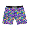 Abstract Purple Graffiti Print Pattern Boxer Briefs-grizzshop