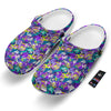 Abstract Purple Graffiti Print Pattern Clog-grizzshop