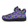 Abstract Purple Graffiti Print Pattern Hiking Shoes-grizzshop