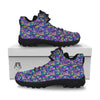 Abstract Purple Graffiti Print Pattern Hiking Shoes-grizzshop