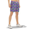 Abstract Purple Graffiti Print Pattern Men's Gym Shorts-grizzshop