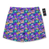 Abstract Purple Graffiti Print Pattern Men's Running Shorts-grizzshop