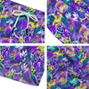 Abstract Purple Graffiti Print Pattern Men's Running Shorts-grizzshop