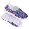 Abstract Purple Graffiti Print Pattern Nurse Shoes-grizzshop