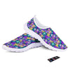 Abstract Purple Graffiti Print Pattern Nurse Shoes-grizzshop