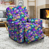 Abstract Purple Graffiti Print Pattern Recliner Slipcover-grizzshop