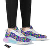 Abstract Purple Graffiti Print Pattern Running Sneakers-grizzshop