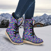 Abstract Purple Graffiti Print Pattern Snow Boots-grizzshop