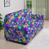 Abstract Purple Graffiti Print Pattern Sofa Cover-grizzshop