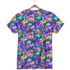 Abstract Purple Graffiti Print Pattern T-Shirt-grizzshop