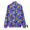 Abstract Purple Graffiti Print Pattern Track Jacket-grizzshop