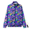 Abstract Purple Graffiti Print Pattern Track Jacket-grizzshop