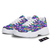 Abstract Purple Graffiti Print Pattern White Chunky Shoes-grizzshop