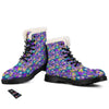 Abstract Purple Graffiti Print Pattern Winter Boots-grizzshop