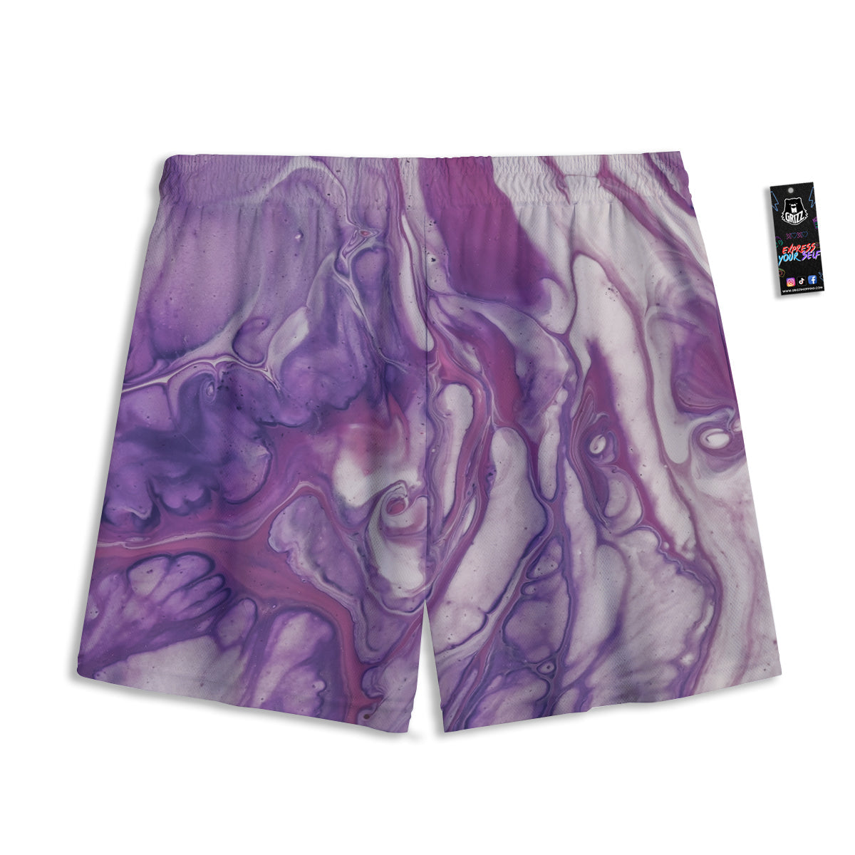 Ballet Floral Print Pattern Mesh Shorts