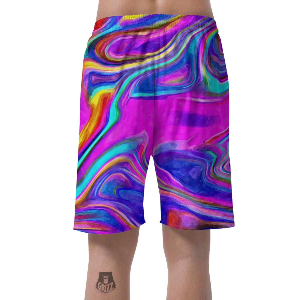 Abstract Purple Men's Shorts-grizzshop