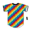 Abstract Rainbow Peace Signs And LGBT Print Pattern Baseball Jersey-grizzshop