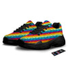 Abstract Rainbow Peace Signs And LGBT Print Pattern Black Chunky Shoes-grizzshop