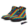 Abstract Rainbow Peace Signs And LGBT Print Pattern Boots-grizzshop