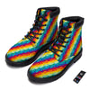 Abstract Rainbow Peace Signs And LGBT Print Pattern Boots-grizzshop