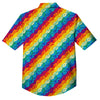 Abstract Rainbow Peace Signs And LGBT Print Pattern Button Up Shirt-grizzshop