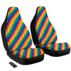 Abstract Rainbow Peace Signs And LGBT Print Pattern Car Seat Covers-grizzshop