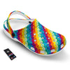 Abstract Rainbow Peace Signs And LGBT Print Pattern Clog-grizzshop