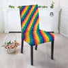Abstract Rainbow Peace Signs And LGBT Print Pattern Dining Chair Slipcover-grizzshop