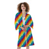 Abstract Rainbow Peace Signs And LGBT Print Pattern Kimono-grizzshop