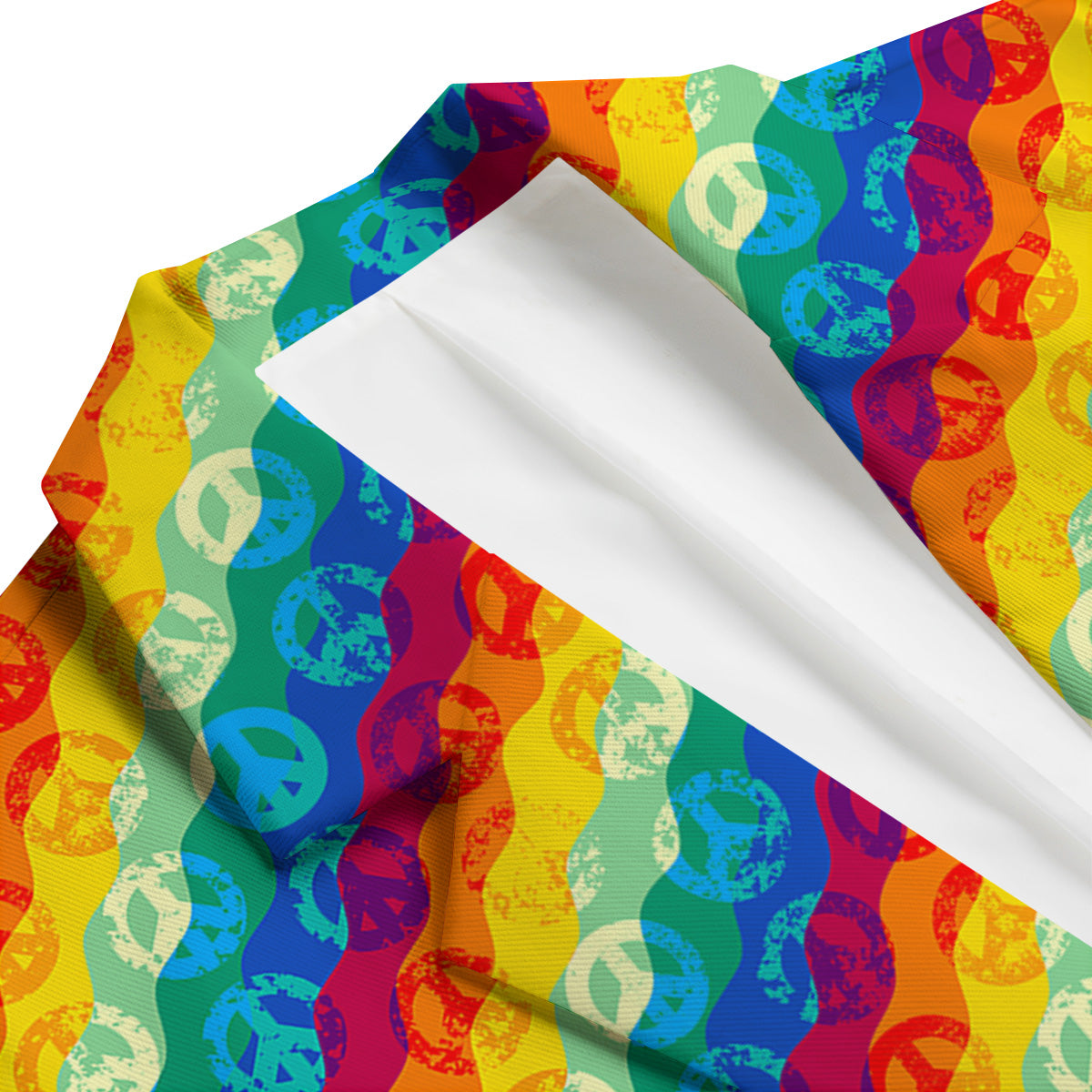 Abstract Rainbow Peace Signs And LGBT Print Pattern Men's Blazer-grizzshop