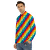 Abstract Rainbow Peace Signs And LGBT Print Pattern Men's Dress Shirts-grizzshop