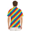 Abstract Rainbow Peace Signs And LGBT Print Pattern Men's Golf Shirts-grizzshop