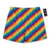 Abstract Rainbow Peace Signs And LGBT Print Pattern Men's Running Shorts-grizzshop