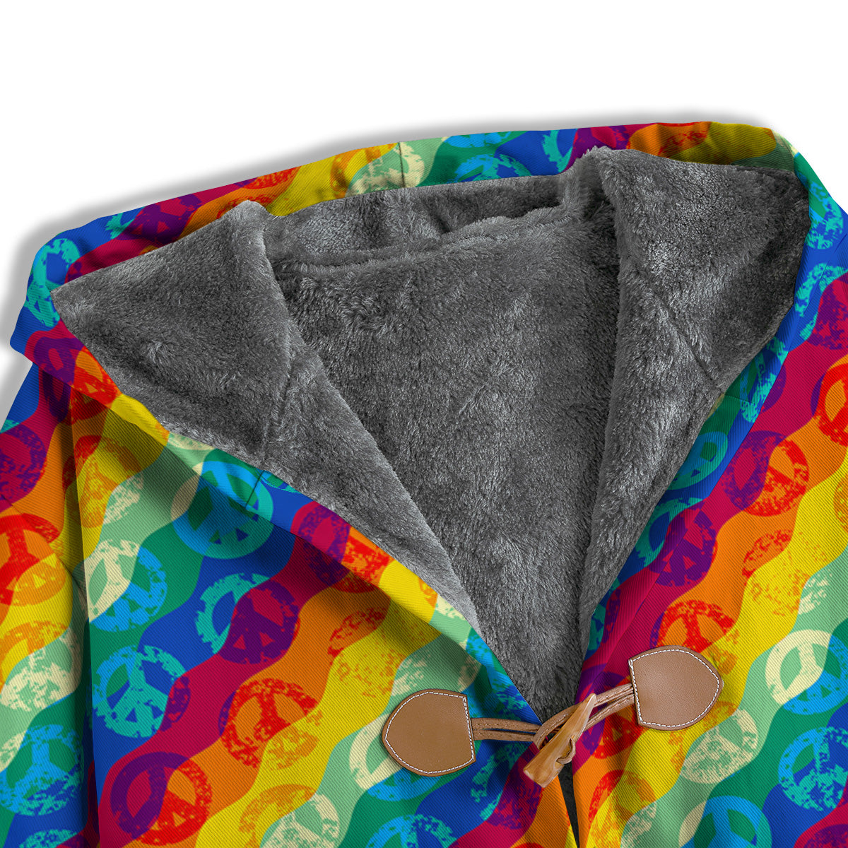 Abstract Rainbow Peace Signs And LGBT Print Pattern Men's Windbreaker Jacket-grizzshop