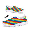 Abstract Rainbow Peace Signs And LGBT Print Pattern Nurse Shoes-grizzshop